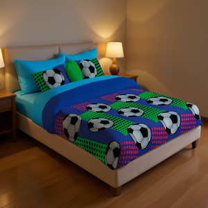 Couverture de lit rectangulaire à motif de ballon de football, literie moderne imprimée pour toutes les saisons - Product Image 2