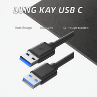 CABLETOLINK Câble de charge USB 3.0 Type A vers C 1m 5 Gbps Haute vitesse de synchronisation des données Câble tressé en nylon pour MacBook/iPad//Caméra