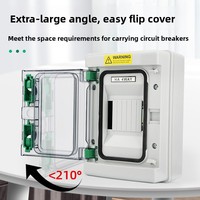 HA extérieur IP66 étanche boîtier de disjoncteur électrique monté en surface serrure à clé 10-63A 250-450V Distribution en plastique