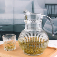 Ensemble de carafes en verre pour boire, 1800 ml, carafe à eau, carafe à jus, carafe en verre