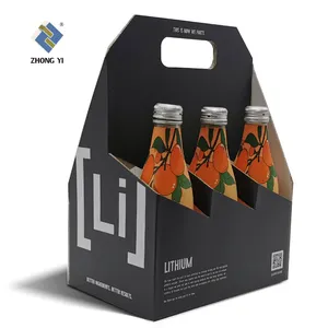Embalagem de cartão personalizada 4 ou 6 pacotes, embalagem para bebidas embalagem de cerveja
