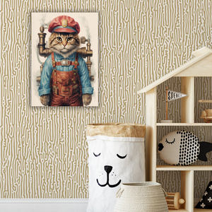 Drop Shipping Haute qualité Fashion Tin Wall Art Scientist Cats Work Metal Wall Print Magnet Mounted Poster for Teenager's Room - Product Image 4