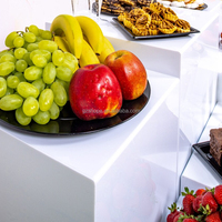 SHP Grandes Ventes Présentoir de Table en Acrylique Transparent 4 Pièces en Cascade pour Aliments et Restaurants