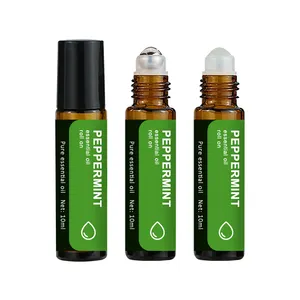 Peppermint Essential Oil Roll On Aromatherapy Massage Relieve headaches Wholesale Aroma Oil Pure Roller Ball Essential Oil Blend