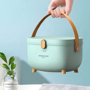 Pastillero Portátil de Doble Capa de Plástico, Caja de Medicamentos Impermeable con Tapa, Botiquín para la Prevención de Epidemias Familiares - Product Image 2