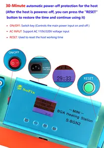 Station de chauffage BGA miniature SoFix S-BGN2 pour ordinateur portable <span class=keywords><strong>Macbook</strong></span> Pro, carte mère, soudage, retrait de la colle, réparation, outil de réparation - Product Image 5