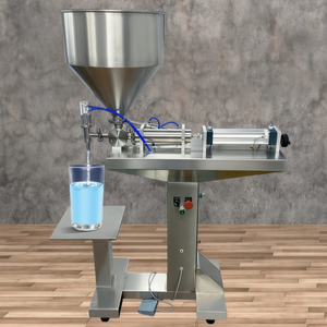 Machine de remplissage de pâte de tomate avec <span class=keywords><strong>pompe</strong></span> à piston pour sauce, remplisseuse semi-automatique pour bouteilles et bocaux à haute viscosité - Product Image 4