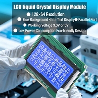 Module d'affichage LCD COB à matrice de points STN 128x64 de 2,93 pouces (LCM) avec circuit intégré AIP31108, luminosité 500, écran bleu