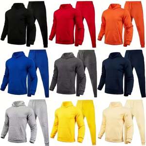 Fabricante de ropa de calle de alta calidad personalizada, ropa de hombre, 100% algodón, sudadera con capucha de manga larga de gran tamaño, Conjunto de sudadera informal en blanco - Product Image 4