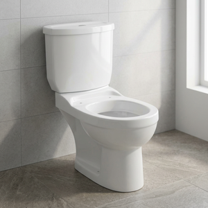 โถสุขภัณฑ์เซรามิกแบบสองชิ้น Aqua พร้อมระบบ S-Trap และ P-Trap แบบ Dual Flush ช่องเติมน้ำด้านข้าง - Product Image 1