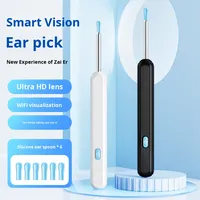 Caméra Otoscope Visuelle Sans Fil WiFi, Kit de Nettoyage Intelligent pour Oreilles, Outil Portable d'Extraction de Cérumen, 6 Lumières LED, Charge en Moins d'1 Heure, CHIPAI