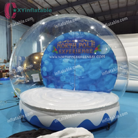 Boule de neige gonflable personnalisée pour la publicité de Noël, tente gonflable en forme de globe de neige pour décorations de Noël festives