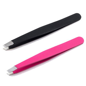 Pinzas para Cejas con Punta Inclinada y Recubrimiento de Todos los Colores, Logotipo Personalizado, Agarre Fuerte, Acero Inoxidable, Tipo Puntiagudo y Curvo - Product Image 4