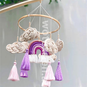 BM050 viola a forma di nuvola <span class=keywords><strong>per</strong></span> bambini Mobile con nappina colorata Mobile culla Mobile <span class=keywords><strong>per</strong></span> asilo nido <span class=keywords><strong>accessori</strong></span> <span class=keywords><strong>per</strong></span> bambini nuovo regalo - Product Image 1