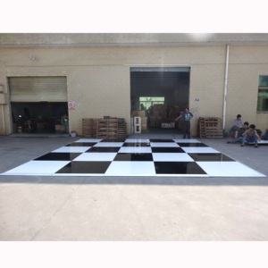 Portable wooden white and black <b>laminate</b> flooring wedding dance floor - Product Image 6