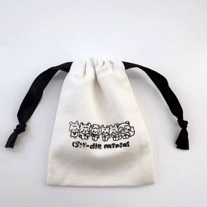 Sac Cadeau Cosmétique en Coton Recyclé Mini Personnalisé avec Logo, Écologique, Réutilisable, à Cordon de Serrage, pour le Commerce de Gros - Product Image 3