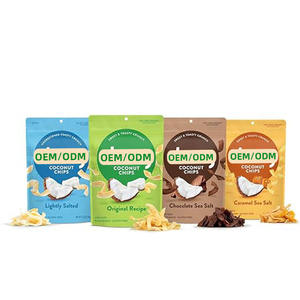 हलाल प्रमाणित प्रीमियम कार्बनिक नारियल चिप्स गैर-गमो लस-मुक्त थोक थोक ओम/गंध समर्थन स्वादिष्ट नमकीन फल सब्जी - Product Image 6