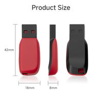 Flashdisk Custom Logo USB Stick Grosir Plastik Hitam USB Flash Drive Pendrive USB 2.0 4GB 8GB 16GB 32GB 64GB 128GB