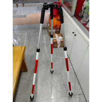 Trípode de Topografía de Aluminio Rojo de Alta Precisión para Estación Total, GNSS, RTK, Accesorio para Instrumentos de Medición de Nivel