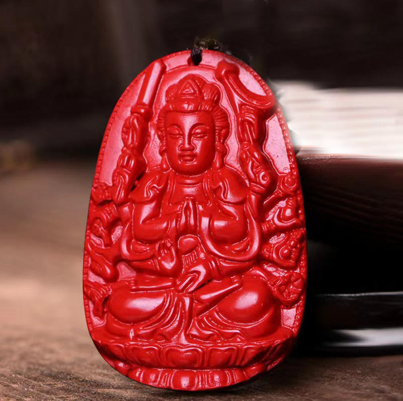 Multi cinnabar large rat patron saint-thousand-handed Guanyin ZS205261
