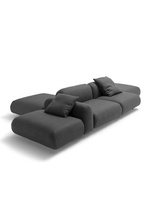 Modernes Italienisches Luxus-Ecksofa-Set Modulares Samt-Holz-Sofa für Hotel, Villa, Apartment, Wohnzimmer und Schlafzimmer aus Stoffmaterial