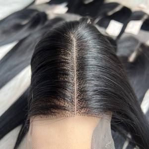 Pelucas cabello humano encaje frontal suave hueso liso recto encaje frontal peluca extensión del cabello África peluquería suizo HD encaje transparente - Product Image 2