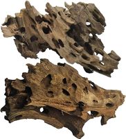 Bois flotté moulé vieilli PKY, structure alvéolée en nid d'abeille, pour cachette de crevettes d'aquarium, vente en gros