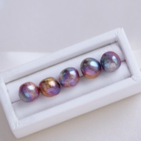 Perles d'eau douce Zhuji Edison baroques naturelles violettes froissées, perles en vrac de 8-9 mm, qualité A, pour la fabrication de bijoux