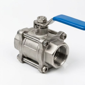 Vanne à boisseau sphérique manuelle OEM en trois parties en acier inoxydable CF8M robuste, à passage complet, filetée, à souder, pour isolation de pipeline - Product Image 3