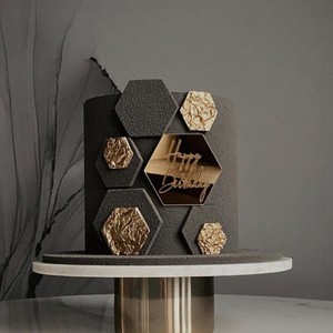 Decoración Hexagonal Acrílica para Pasteles con Diseño de Miel y Dulzura, Adorno para Cupcakes de Cumpleaños, Estilo Ins, Plástico de 1.3MM - Product Image 3