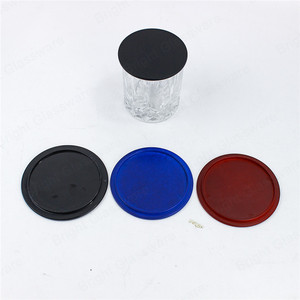 Coperchi per Candele in Plastica Colorati Personalizzati all'Ingrosso, Coperchi Piatti in Plastica Nera e Argento per Barattoli di Candele - Product Image 2
