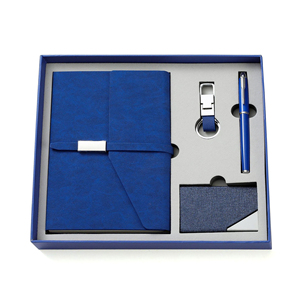 Coffret cadeau d'entreprise de luxe 4 en 1 pour affaires stylo cahier bureau d'entreprise coffret cadeau promotionnel personnalisé cadeaux pour hommes père - Product Image 1