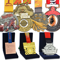 Échantillon gratuit OEM alliage de zinc vierge personnalisé Marathon Run médaille Sports métal basket-ball football médaille avec ruban