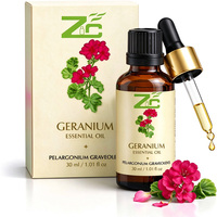 Huile essentielle de géranium, 30 ml, huile essentielle pure, huile d'aromathérapie naturelle pour diffuseur, soin de la peau, massage et fabrication de bougies DIY