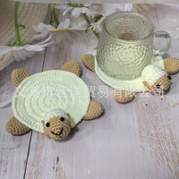 Nouveaux sous-verres en crochet faits main en forme de tortue, tapis résistants à la chaleur en acrylique, motif tortue de mer mignonne tricotée à la main, design moderne style ferme