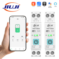 Interruptor Inteligente WiFi para Riel DIN, Control Remoto por Aplicación Tuya, Medidor de Energía, Monitor de kWh, Vatios, Voltaje, Corriente, Protección VA, Luz de Señalización