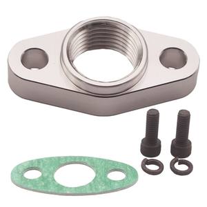 汽车用铝制涡轮油回流排水法兰 38mm 内螺纹 1/<span class=keywords><strong>2</strong></span> NPT KKK K03 适用于 Garrett GT15 GT17 - Product Image 1