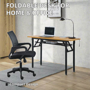 Design moderno pieghevole scrivania del <span class=keywords><strong>Computer</strong></span> in legno pieghevole tavolo di formazione per l'home Office con la caratteristica estensibile - Product Image 2