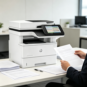 เครื่องพิมพ์เลเซอร์ขาวดำออลอินวัน HP LaserJet Enterprise MFP M527dn/M528dn ความเร็ว 43 หน้าต่อนาที พร้อมฟังก์ชั่นสแกน พอร์ต USB พิมพ์สองหน้าอัตโนมัติ เชื่อมต่อเครือข่าย - Product Image 2