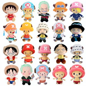Vente en gros de peluches de 20 cm Luffy, Zoro, Sanji, Nami, Law, Chopper, Ace, peluches de dessins animés, jouets en peluche pour enfants, kawaii, <span class=keywords><strong>manga</strong></span> japonais - Product Image 1