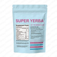 Súper Yerba Mate en Polvo Instantáneo en Sobres con Sabor a Limonada de Frambuesa para Energía Tranquila, Aumento de Concentración y Salud Intestinal
