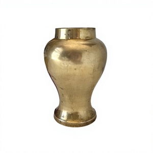 Modern Design Flower <b>Vase</b> Tabletop Display Decoration For Home & Office Use Hand Casted Metal Flower Pot Gold Color - Product Image 1