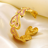 Bracelet Cœur Goutte d'Eau Populaire en Acier Inoxydable, Style Doux, Tendance et Polyvalent, en Acier Titane en Forme de Cœur