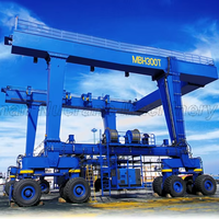 Nucrane Palan mobile haute performance pour bateaux, capacité de charge 800t, pneus durables, mouvement fluide, levage 0-1m/min, déplacement 0-25m/min