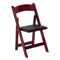 Chaises pliantes Chiavari en bois massif pour l'extérieur - Empilables, durables, écologiques pour les mariages, les banquets et les événements