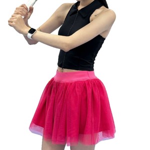 Ensemble de jupe de tennis en spandex multicolore pour femmes robe de course de badminton taille haute - Product Image 5