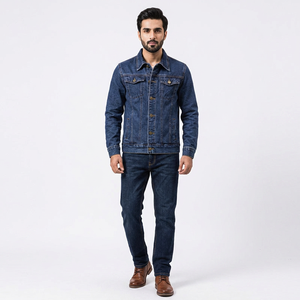 Chaqueta vaquera de moda de otoño con logotipo personalizado, chaqueta holgada de talla grande para hombre, chaqueta americana de lavado retro de tendencia - Product Image 1