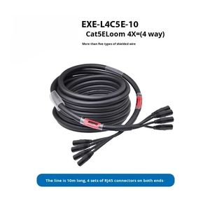 Kupo Câble réseau Ethernet universel Cat5E à 4 canaux <span class=keywords><strong>Rj45</strong></span> 4-Loom Cuivre Contact 10A Courant nominal Connecteurs <span class=keywords><strong>de</strong></span> haute qualité - Product Image 4