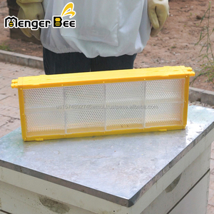 New Menger Bee Complete Set Plastic Honeycomb Comb Honey Cassettes <b>Box</b> Bee Frames Yellow+Transparent 1 Year Warranty for - Product Image 3