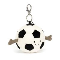 JC Smiley Voetbal Pluche Sleutelhanger Zachte Voetbal Tas Charm Sport Thema Gevuld Hangertje Kinderen Sport Fan Cadeau